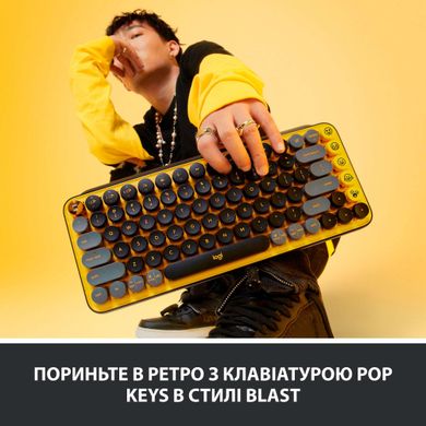 Клавіатура Logitech Pop Wireless Blast Yellow (920-010735)