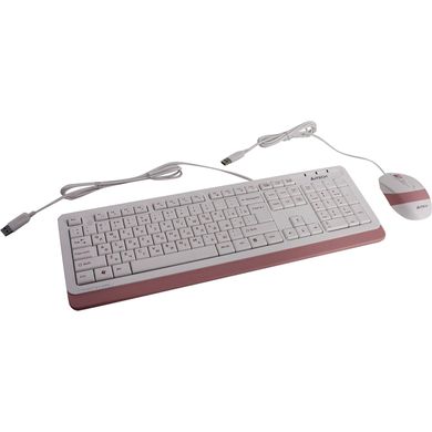 Комплект дротовий (клавіатура, миша) A4Tech Fstyler F1010 Pink