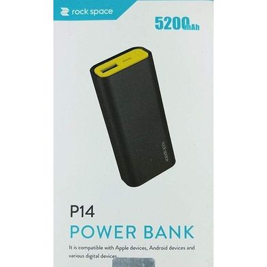 Универсальная мобильная батарея Rock Space P14 power bank 5200mAh Black