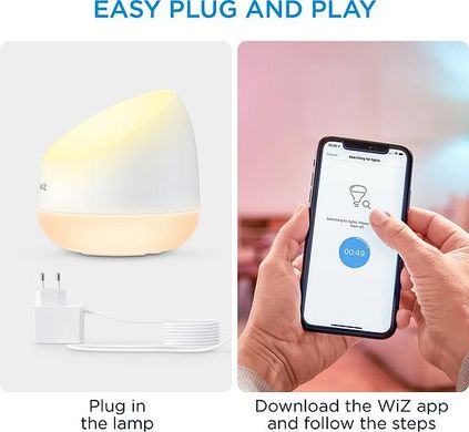 Розумна настільна лампа WiZ BLE Portable Dual Zone Wi-Fi Type C Wi-Fi (929002690301)