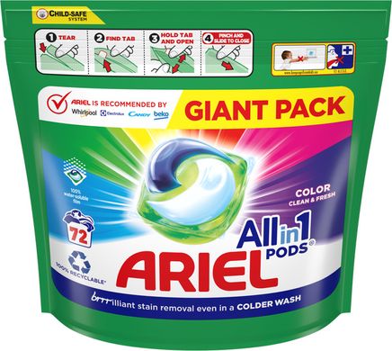 Капсулы для стирки Ariel Pods All-in-1 Color 72 шт (8001090725769)