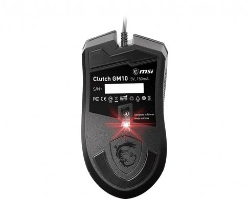 Мышь MSI Clutch GM10 Black GAMING Mouse