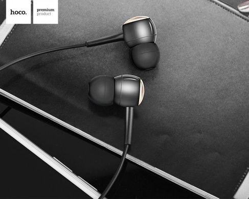 Навушники HOCO M19 Drumbeat universal earphone with mic Black