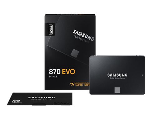 SSD накопичувач 500GB Samsung 870 EVO 2.5" SATAIII MLC (MZ-77E500B/EU)