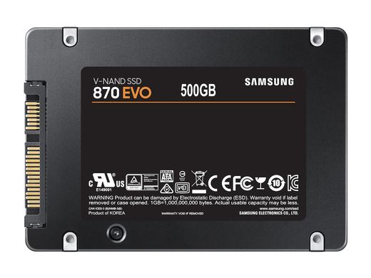 SSD накопичувач 500GB Samsung 870 EVO 2.5" SATAIII MLC (MZ-77E500B/EU)
