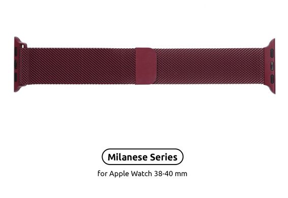 Ремінець Armorstandart Milanese Loop Band для Apple Watch All Series 38/40 mm Burgundy (ARM55255)