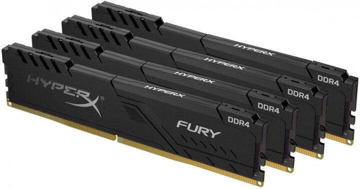 Оперативная память HyperX DDR4 4x32GB/3200 HyperX Fury Black (HX432C16FB3K4/128)