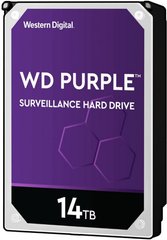 Внутрішній жорсткий диск Wenstern Digital 14TB 7200 256MB Purple Surveillance (WD140PURZ)