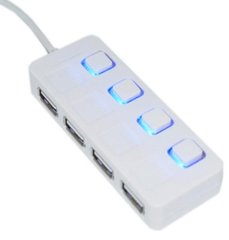 USB-Хаб Lapara 4 порта USB 2.0 White (LA-SLED4) (42923)