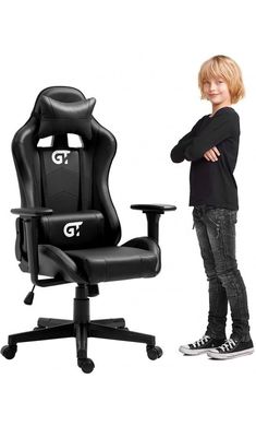 Геймерське дитяче крісло GT Racer X-5934-B Kids Black