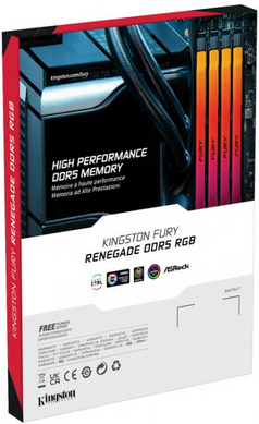 Оперативна пам'ять Kingston FURY 96 GB DDR5 6400 MHz Renegade RGB (KF564C32RSAK2-96)