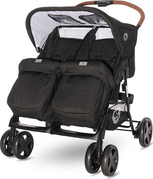 Детская коляска для двойни Lorelli TWIN Black