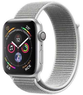 Смарт-годинник Apple Watch Series 4 44mm Silver Aluminium Case with Seashell Sport Loop (MU6C2)