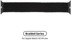 Ремінець ArmorStandart Braided Solo Loop для Apple Watch 42mm/44mm Charcoal Size 6 (148 mm) (ARM58072)