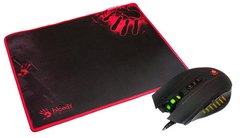 Мышь A4Tech Bloody Q81 Neon XGlide USB Black с игровой поверхностью