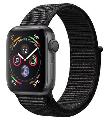 Смарт-годинник Apple Watch Series 4 GPS, 44mm Space Grey Aluminium Case with Black Sport Loop (MU6E2UA/A)