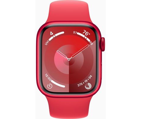 Apple Watch Series 9 GPS 41mm (PRODUCT) RED Aluminium Case with (PRODUCT) RED Sport Band S/M (MRXG3QP/A)
