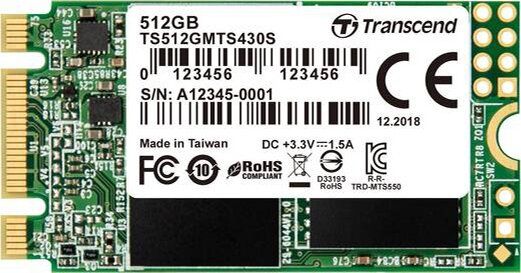 SSD-накопичувач Transcend MTS430S 512 GB (TS512GMTS430S)