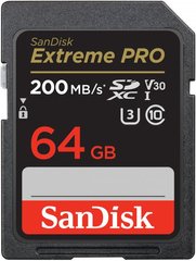 Карта памяти SanDisk Extreme Pro SD 64GB C10 UHS-I (SDSDXXU-064G-GN4IN)