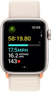 Apple Watch SE 2 2023 40mm (GPS) Starlight Aluminum Case with Starlight Sport Loop (MR9W3)