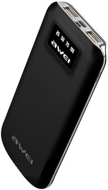Универсальная мобильная батарея Awei P50K 10000mAh Power Bank Black