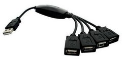 USB-Хаб Lapara 4 порта USB 2.0 Black (LA-UH803-A black) (29097)