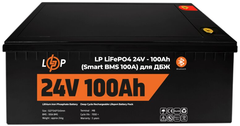 Акумулятор для ДБЖ LogicPower LiFePO4 24V (25,6V) - 100 Ah (2560Wh) (Smart BMS 100А) з BT пластик для ДБЖ (20200)