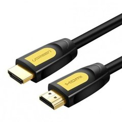 Кабель UGREEN HDMI M - M, 5.0 м, V1.4 Round Cable 4K, HD101 Чорний+Жовтий