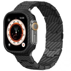 Ремінець Pitaka Retro Carbon Fiber Watch Band для Apple Watch 49/45/44mm Black/Grey (AWB1004)