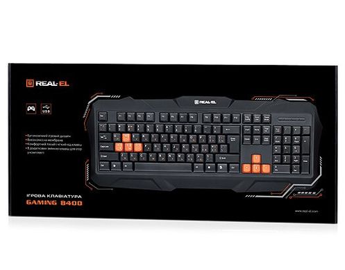 Клавиатура REAL-EL 8400 Gaming, black