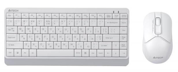 Комплект (клавіатура, миша) бездротовий A4Tech FG1112S White USB