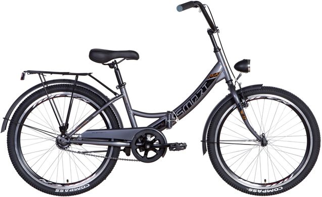 Велосипед 24" Formula Smart с фонарем 2021 (серо-черный) (OPS-FR-24-251)