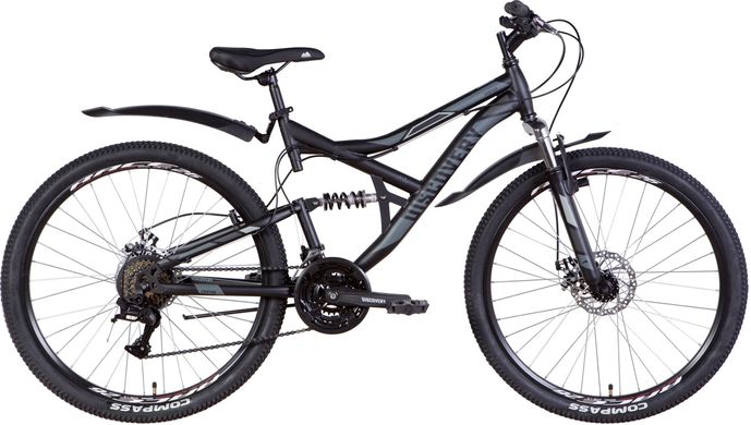 Велосипед ST 26" Discovery Canyon AM2 DD с крылом Pl 2022 (черно-серый (м)) (OPS-DIS-26-444)