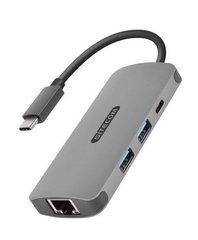 Переходник Sitecom USB-C to Gigabit LAN Adapter with USB-C to Power Delivery + 2 USB 3.0 (CN-378)