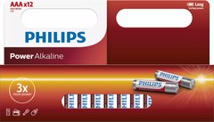 Батарейки Philips Power Alkaline AAA щелочная блистер 12 шт (LR03P12W/10)