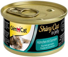Вологий корм для котів GimCat Shiny Cat 70 г (курка та креветки)