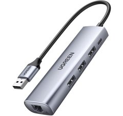 Док-станція Ugreen CM266 USB A 3.0 --> USB 3.0x3/HDMI/RJ45/Micro USB Сіра