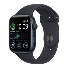 Apple Watch SE 2 GPS 44mm Midnight Aluminum Case with Midnight Sport Band S/M (MNTF3)