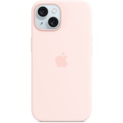 Чехол Apple для iPhone 15 Silicone Case with MagSafe Light Pink (MT0U3)