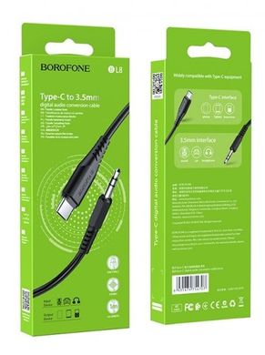 Аудіокабель Borofone BL8 Type-C digital audio conversion cable Black (BL8B)