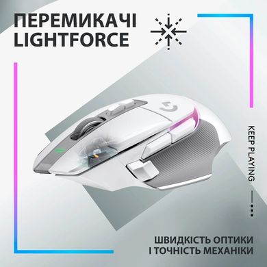 Миша Logitech G502 X Plus Wireless White (910-006171)