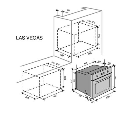 Духовой шкаф Ventolux Las Vegas
