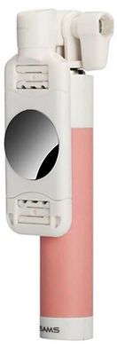 Монопод Usams US-ZB014 Small Mirror Lightning Head Selfie Stick Pink