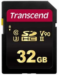 Карта пам'яті Transcend 32GB SDHC C10 UHS-II U3 R285/W180MB/s 4K (TS32GSDC700S)