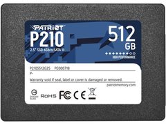 SSD-накопитель 512GB Patriot P210 2.5" SATAIII TLC (P210S512G25)