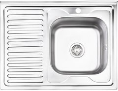 Кухонна мийка Lidz 6080-R Decor 0,8 мм (LIDZ6080RDEC08)