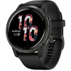 Смарт-часы Garmin Venu 2 Slate Stainless Steel Bezel with Black Case and Silicone Band (010-02430-11/01)