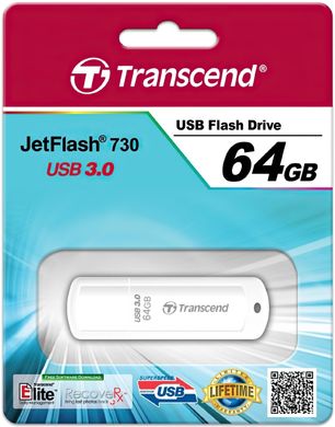 Флешка Transcend 64GB JetFlash 730 White (TS64GJF730)