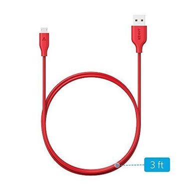 Кабель Anker Powerline Micro USB - 0.9м V3 (Red)
