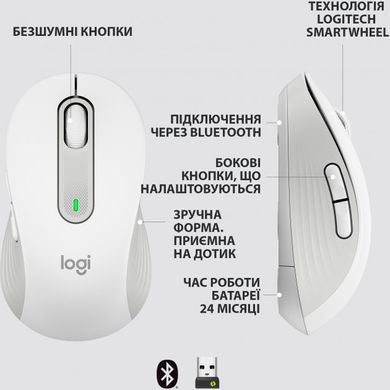 Миша Logitech Signature M650 Wireless Mouse White (L910-006255)